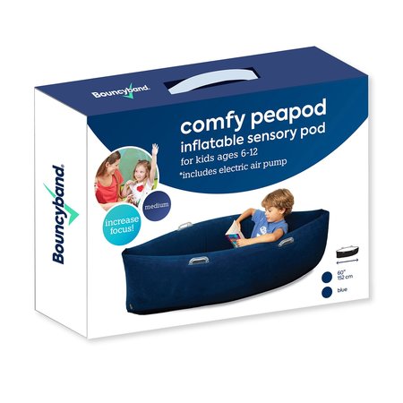 BOUNCYBANDS Comfy Peapod Inflatable Sensory Pod, 60in, Ages 6-12, Blue PD60BU